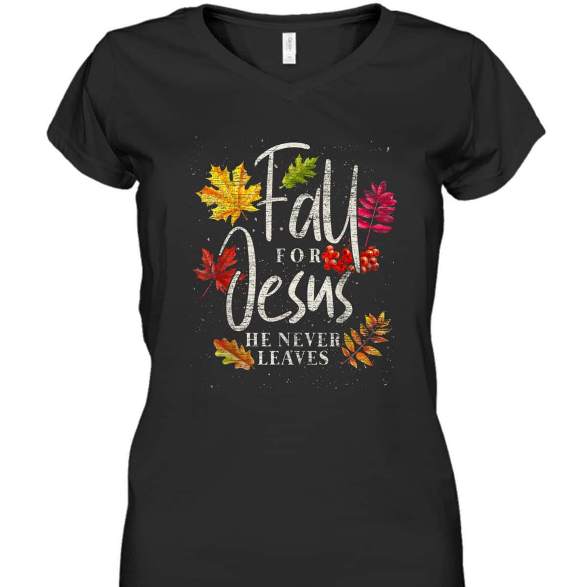 Fall For Jesus Halloween Christian T-Shirt He Never Leaves Christian Fall For Jesus Halloween Christian T-Shirt He Never Leaves Christian