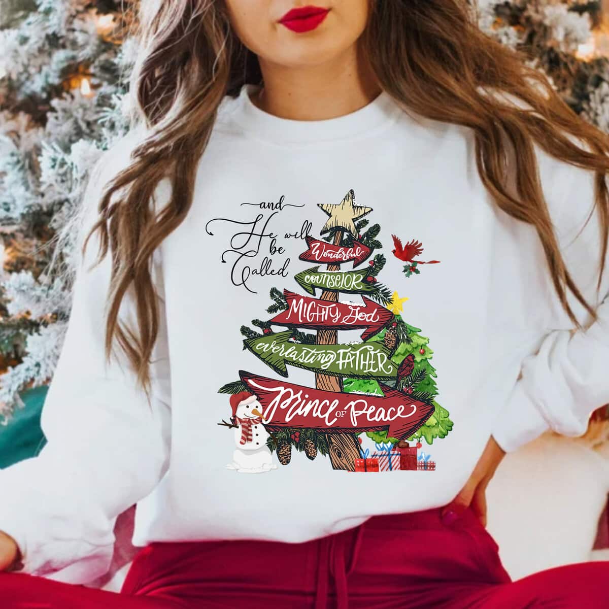 Christmas Bible Verse And He Will Be Called Christian Christmas T-Shirt Christmas Bible Verse And He Will Be Called Christian Christmas T-Shirt
