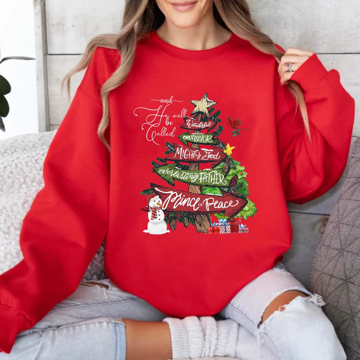 Christmas Bible Verse And He Will Be Called Christian Christmas T-Shirt Christmas Bible Verse And He Will Be Called Christian Christmas T-Shirt