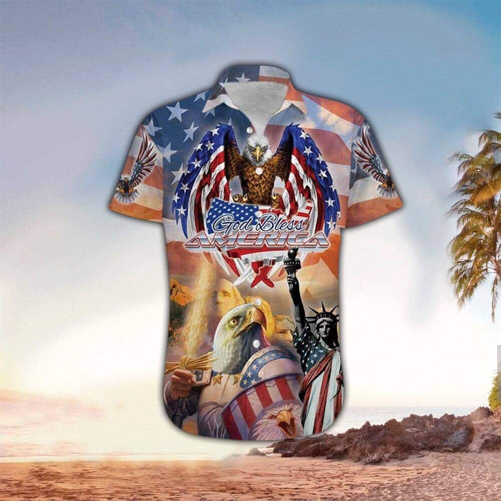 God Bless American Patriotism Eagle Christian Hawaiian Shirt