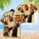 Faith Lion Lamb Jesus Christian Cross Hawaiian Shirt Faith Lion Lamb Jesus Christian Cross Hawaiian Shirt