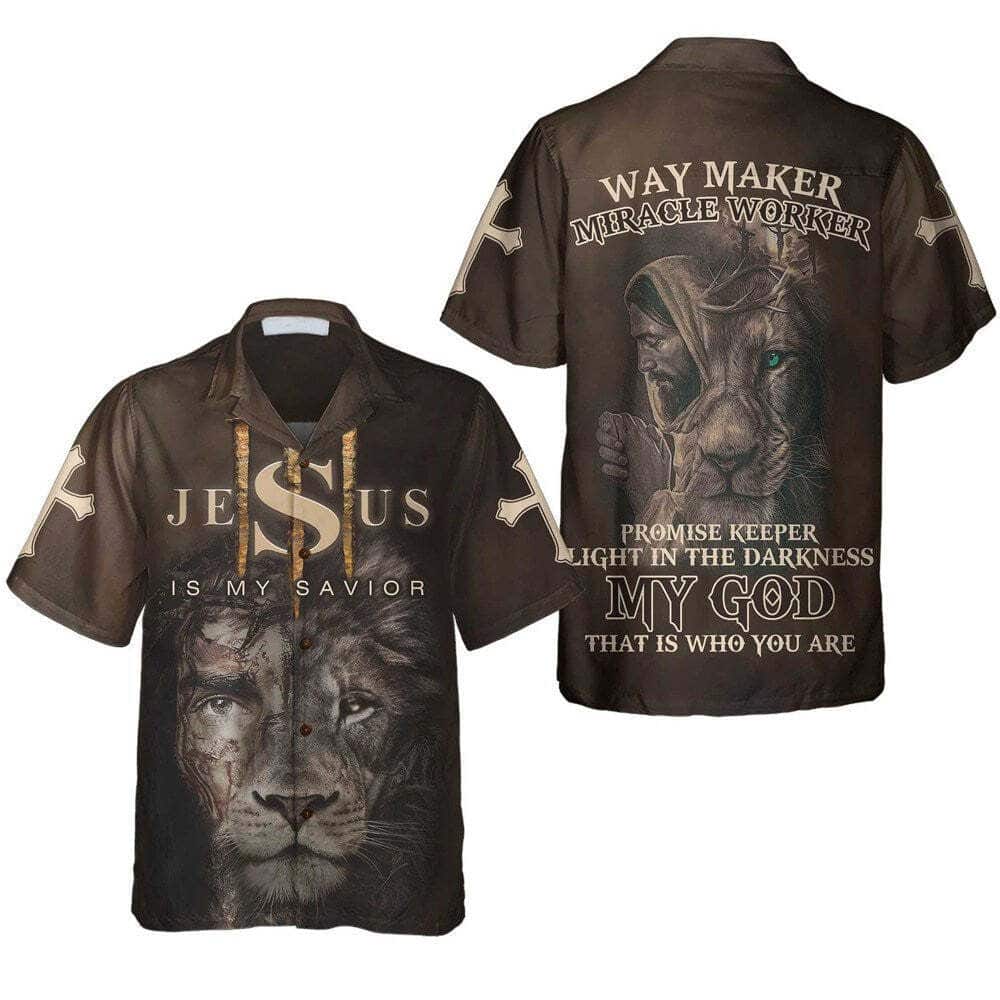 Christian Hawaiian Shirt Jesus Is My Savior Bible Verse Way Maker My God That Is Who You Are Christian Hawaiian Shirt Jesus Is My Savior Bible Verse Way Maker My God That Is Who You Are