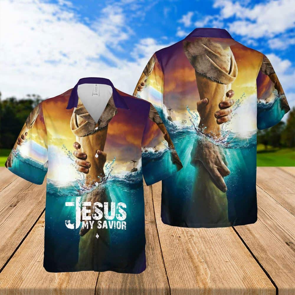 Jesus Water Take My Hand Jesus Is My Savior Religious Christian Hawaiian Shirt