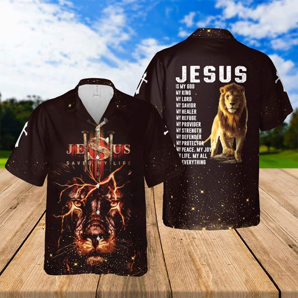 Jesus Lion Jesus Is My God My Everything Religious Christian Hawaiian Shirt