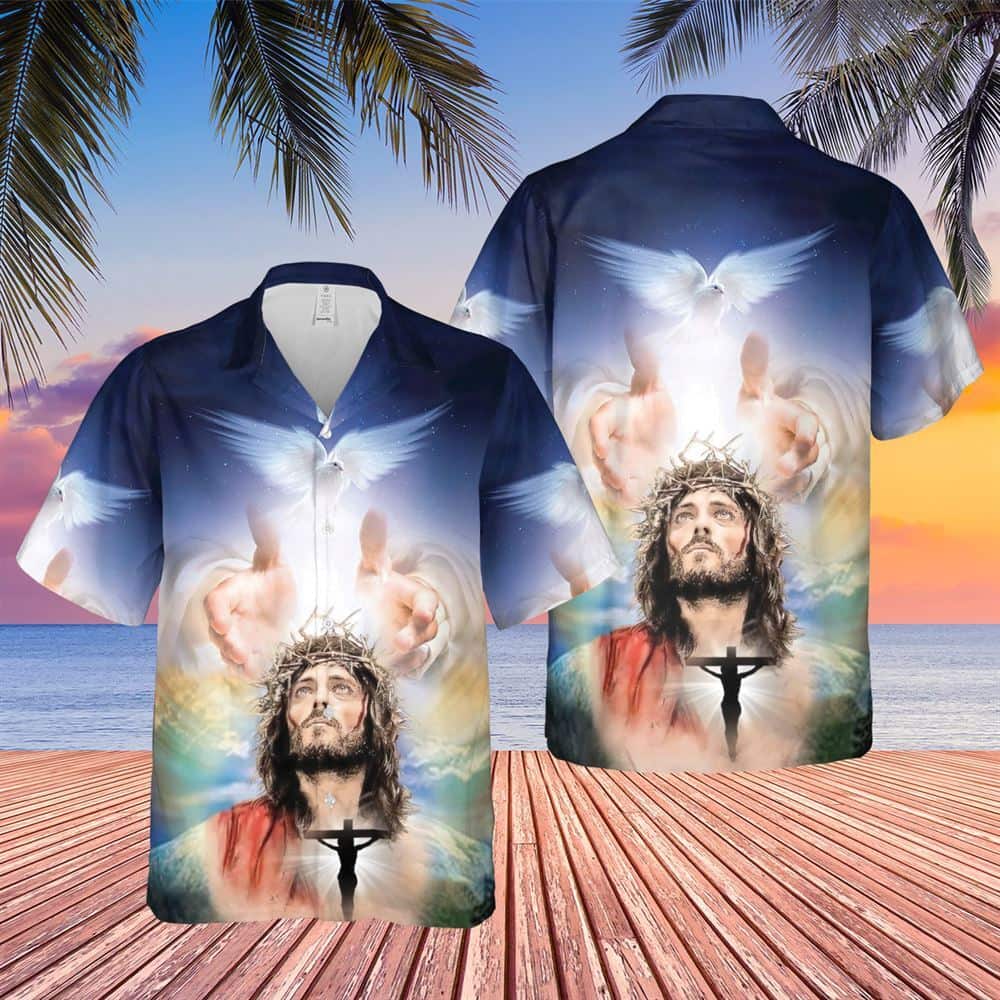 Jesus Hand Of God Dove Religious Christian Hawaiian Shirt Jesus Hand Of God Dove Religious Christian Hawaiian Shirt