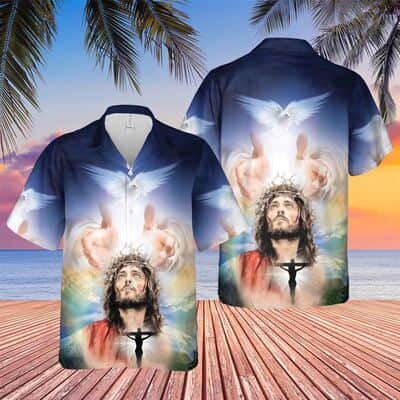 Jesus Hand Of God Dove Religious Christian Hawaiian Shirt Jesus Hand Of God Dove Religious Christian Hawaiian Shirt