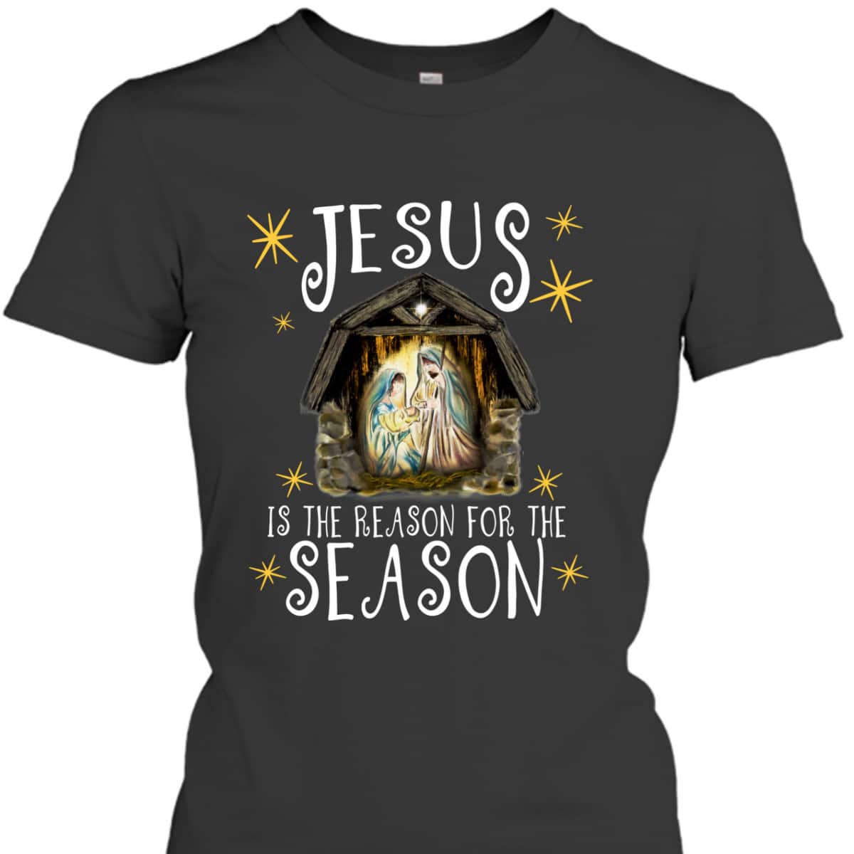 Christmas Nativity Jesus Is The Reason For The Season Manger Christian T-Shirt Christmas Nativity Jesus Is The Reason For The Season Manger Christian T-Shirt