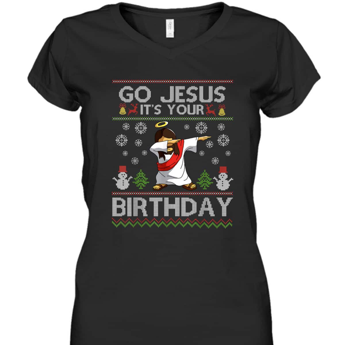 Christian Go Jesus It's Your Birthday Dabbing Christmas T-Shirt