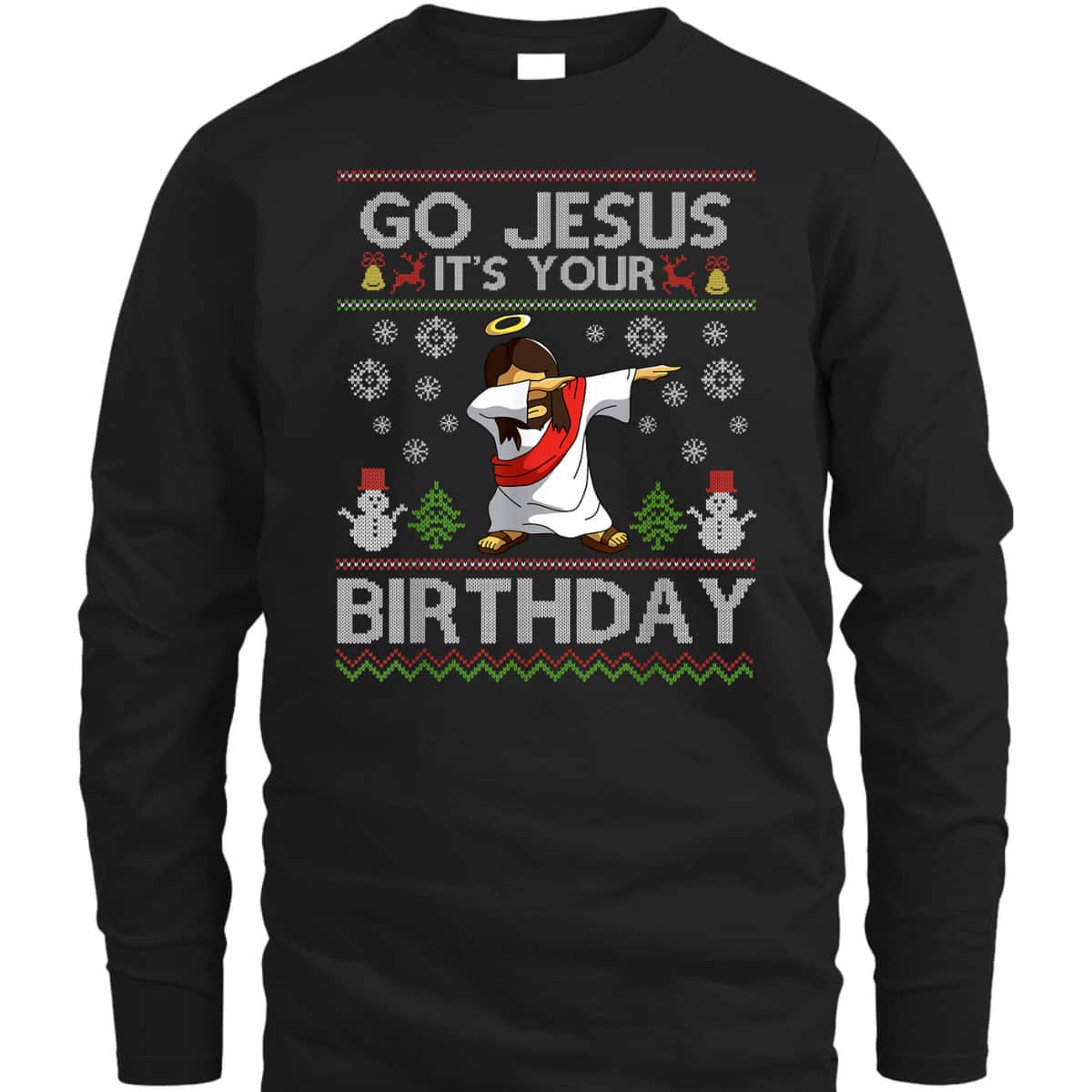 Christian Go Jesus It's Your Birthday Dabbing Christmas T-Shirt
