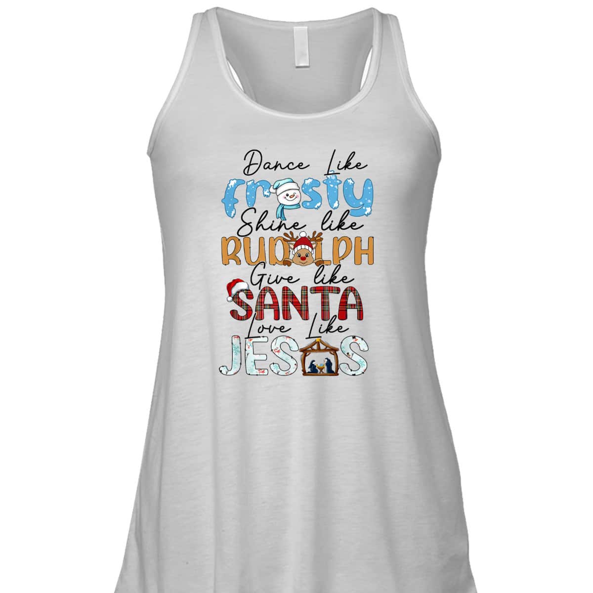 Dance Like Frosty Love Like Jesus Christians Christmas T-Shirt Dance Like Frosty Love Like Jesus Christians Christmas T-Shirt
