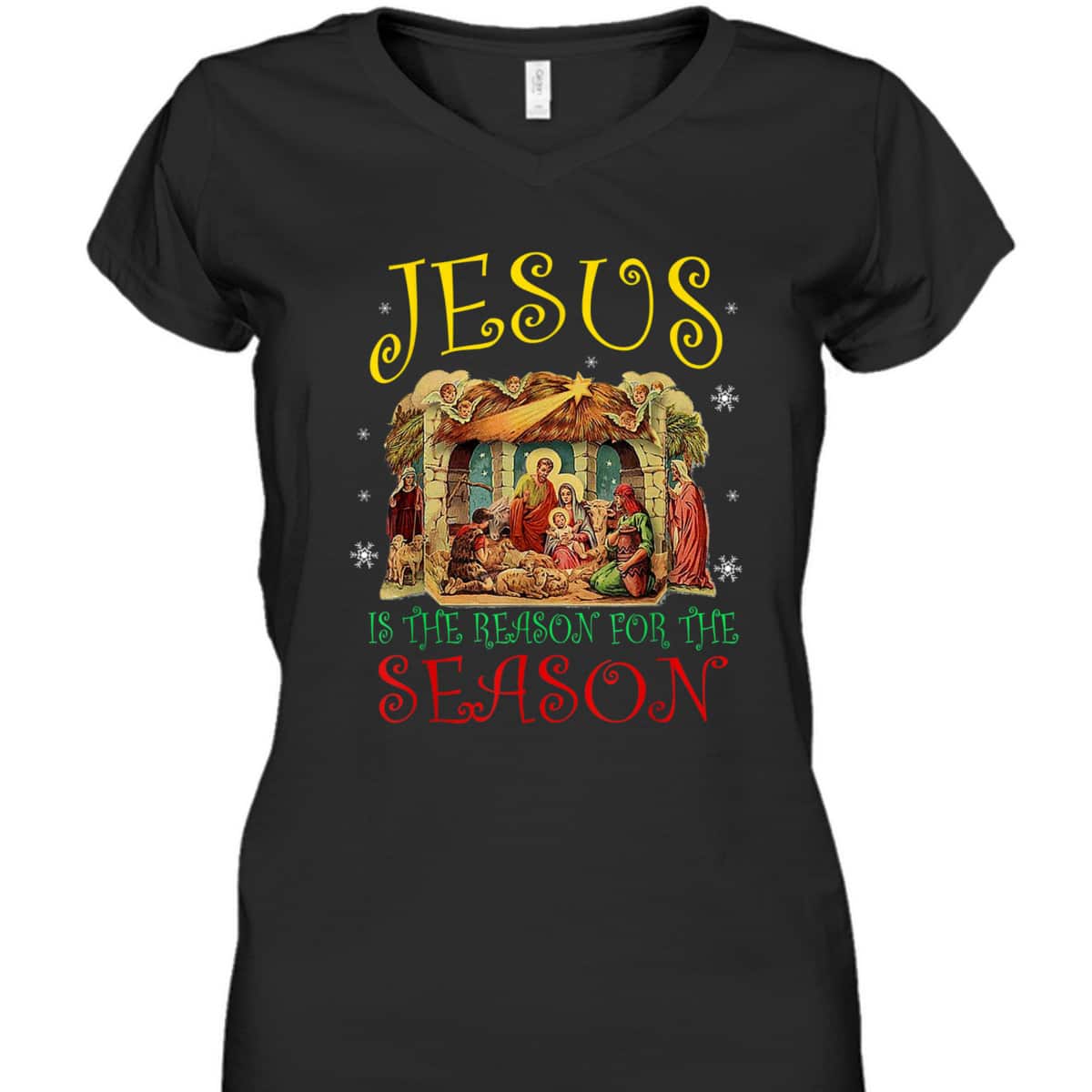 Christian Christmas Nativity Jesus Is The Reason For The Season Manger T-Shirt Christian Christmas Nativity Jesus Is The Reason For The Season Manger T-Shirt