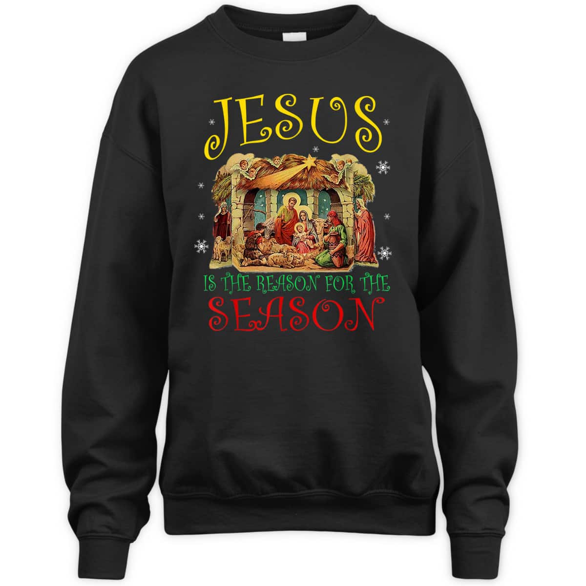 Christian Christmas Nativity Jesus Is The Reason For The Season Manger T-Shirt Christian Christmas Nativity Jesus Is The Reason For The Season Manger T-Shirt
