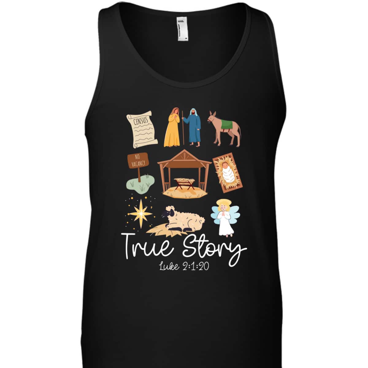 True Story Faith Based Christmas Holly Night Nativity Story Bible Verse T-Shirt True Story Faith Based Christmas Holly Night Nativity Story Bible Verse T-Shirt