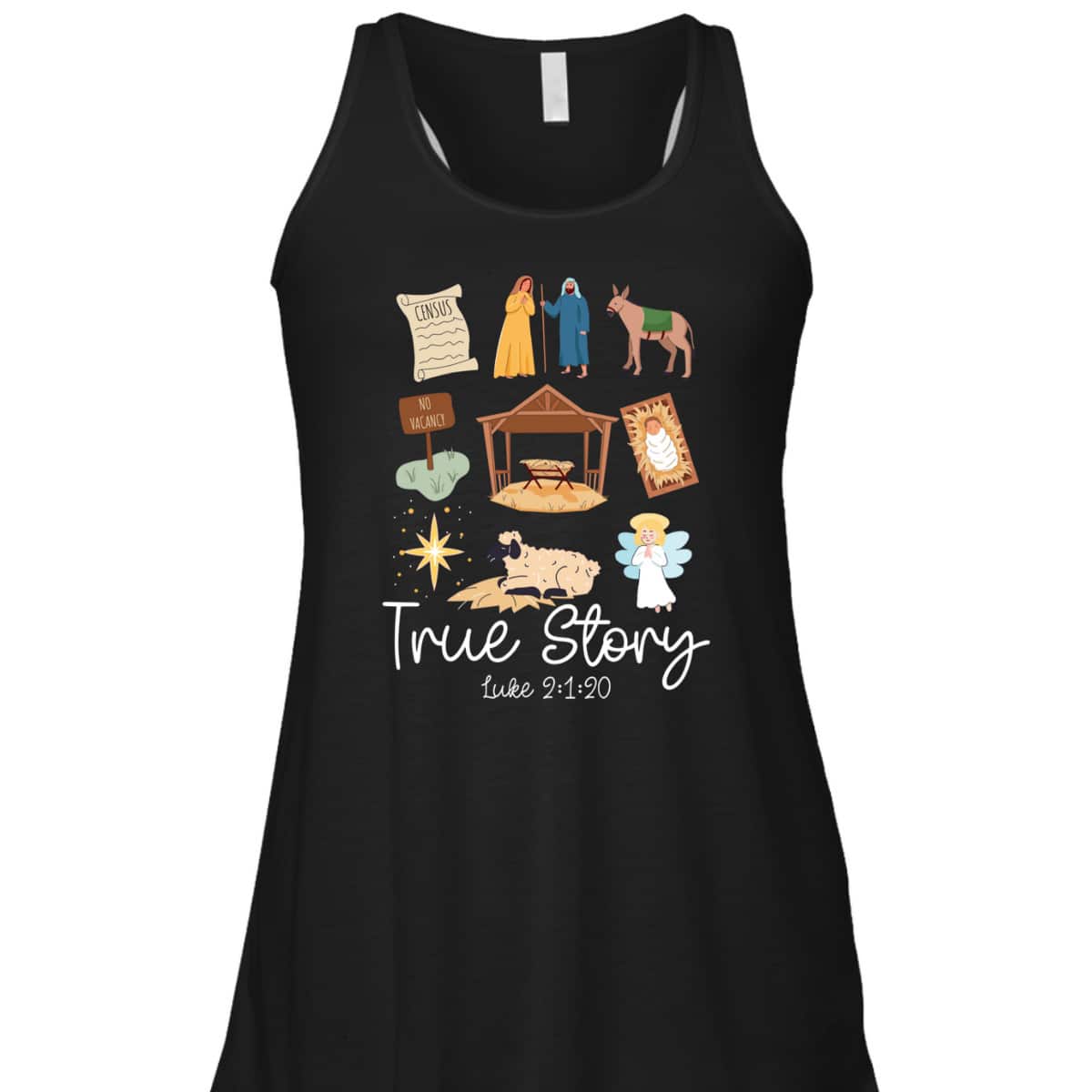 True Story Faith Based Christmas Holly Night Nativity Story Bible Verse T-Shirt True Story Faith Based Christmas Holly Night Nativity Story Bible Verse T-Shirt