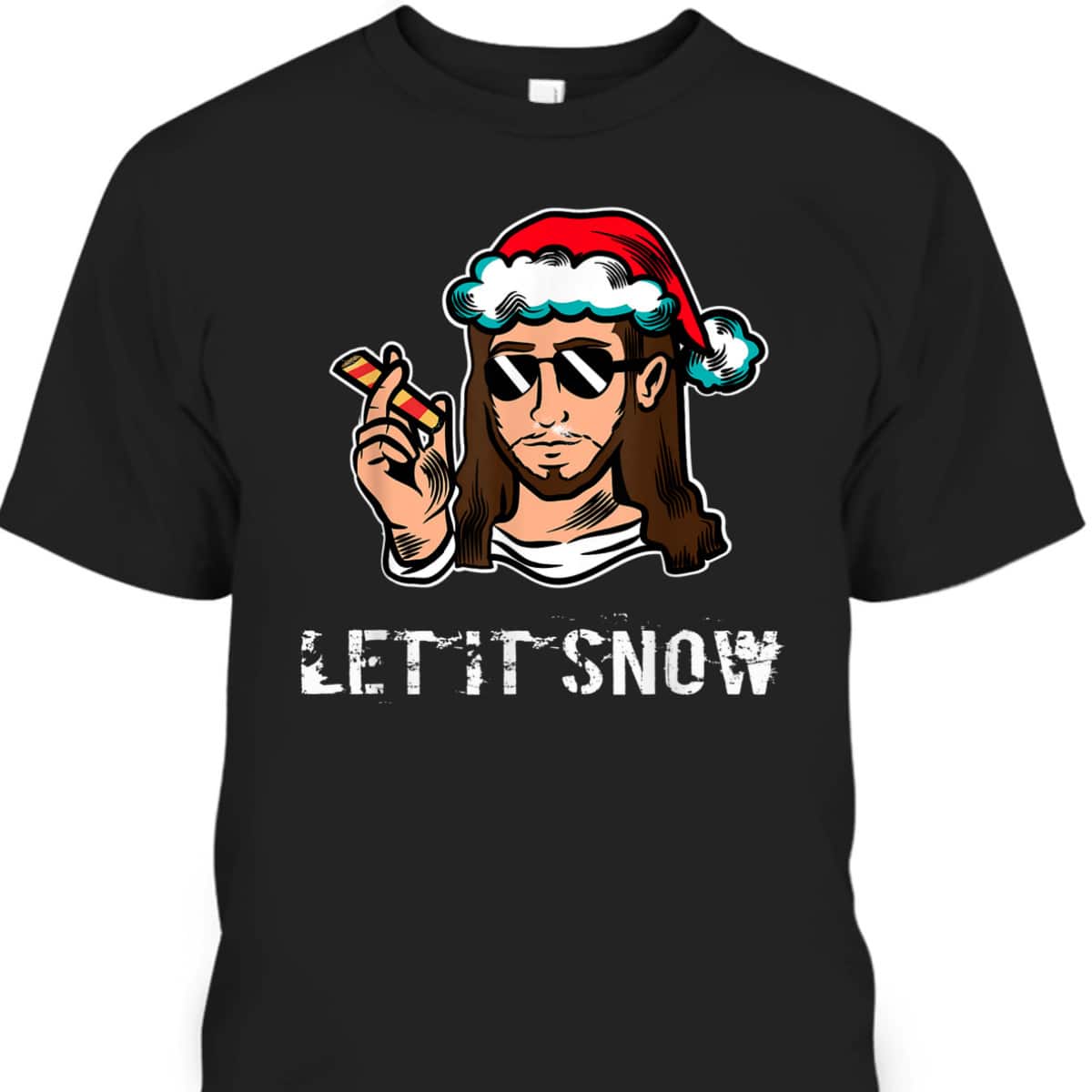 Let It Snow Funny Jesus Christian Xmas T-Shirt