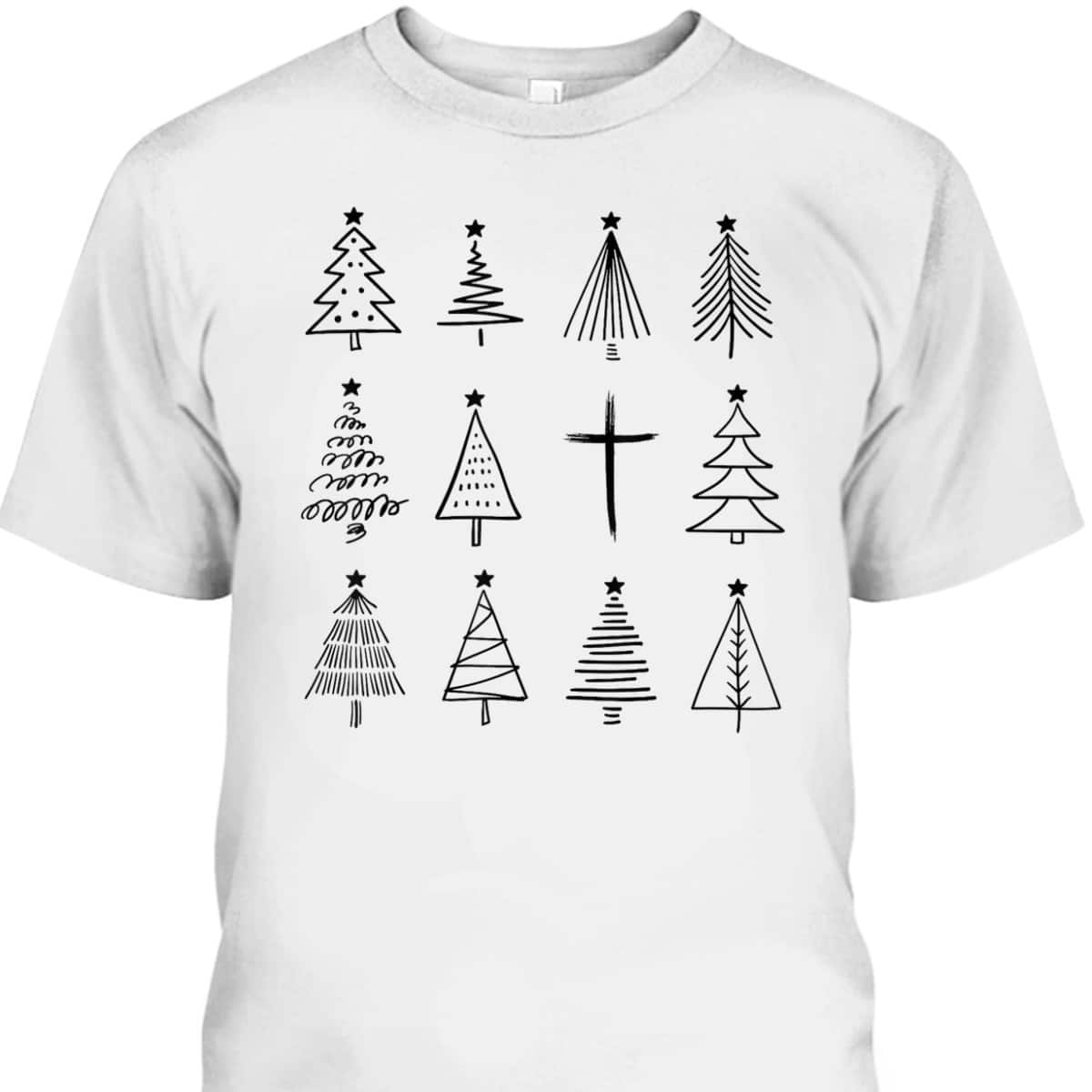 Christian Christmas Tree For Jesus Lover T-Shirt