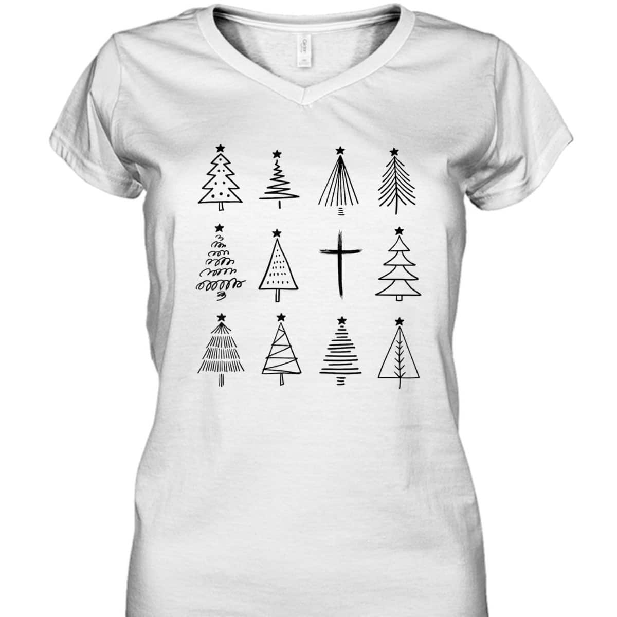 Christian Christmas Tree For Jesus Lover T-Shirt Christian Christmas Tree For Jesus Lover T-Shirt
