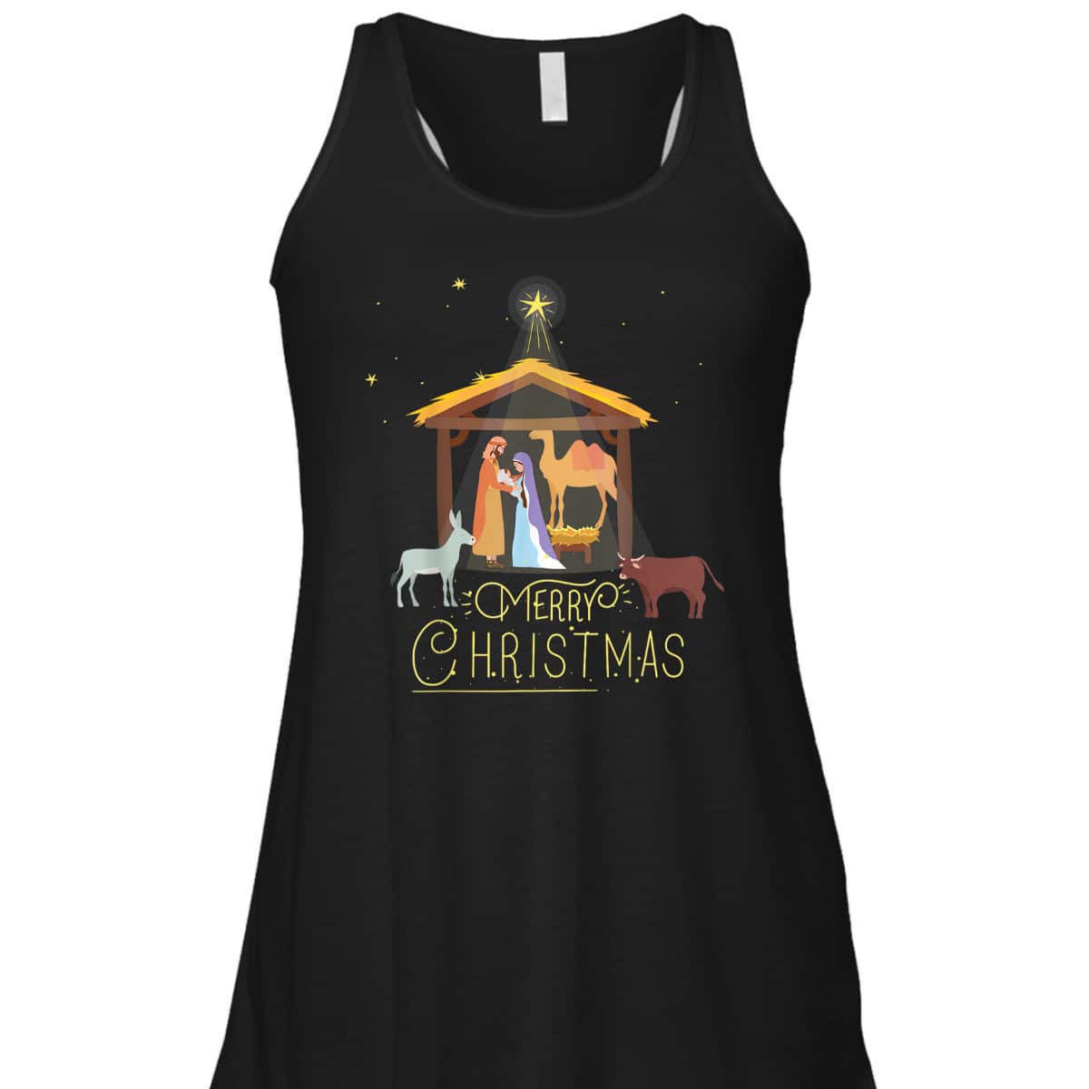 Merry Christmas Nativity Scene North Star Baby Jesus Short Sleeve T-Shirt Merry Christmas Nativity Scene North Star Baby Jesus Short Sleeve T-Shirt
