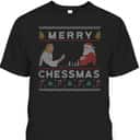Jesus And Santa Playing Chess Merry Chessmas Christmas Chess T-Shirt