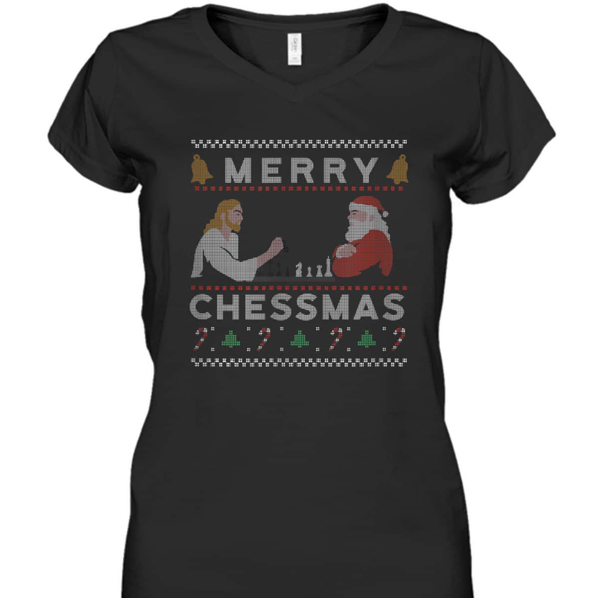 Jesus And Santa Playing Chess Merry Chessmas Christmas Chess T-Shirt Jesus And Santa Playing Chess Merry Chessmas Christmas Chess T-Shirt