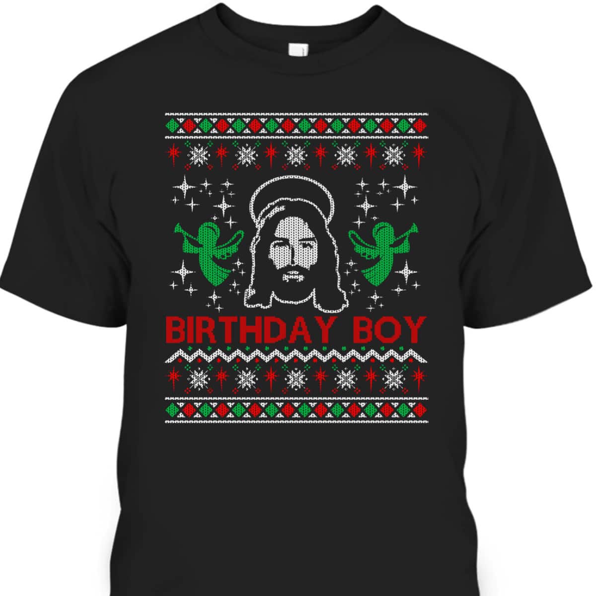 Jesus Birthday Boy Ugly Christmas Holiday Xmas T-Shirt