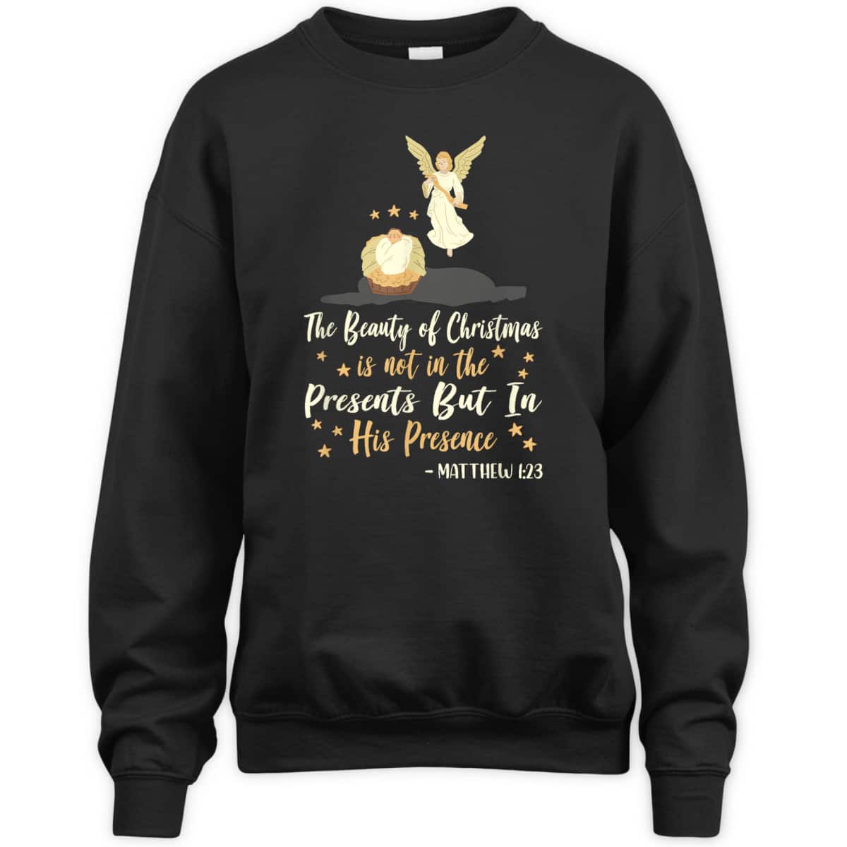 The Beauty Of Christmas Christian Nativity Season Bible Verse Matthew 1:23 T-Shirt The Beauty Of Christmas Christian Nativity Season Bible Verse Matthew 1:23 T-Shirt