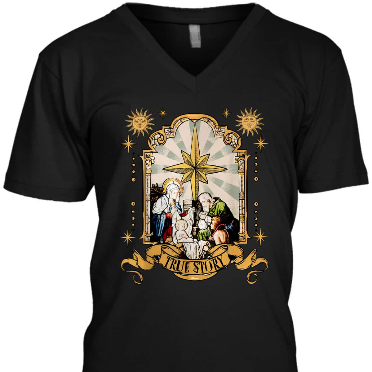 True Story Jesus Religious Nativity Christian Christmas Xmas T-Shirt True Story Jesus Religious Nativity Christian Christmas Xmas T-Shirt