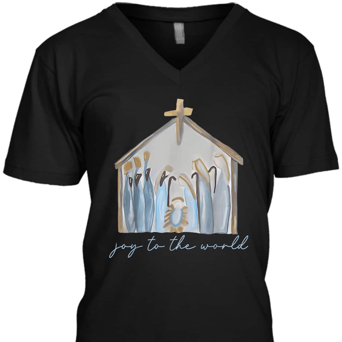 Nativity Christmas Christian Jesus Joy The World Faith T-Shirt Nativity Christmas Christian Jesus Joy The World Faith T-Shirt