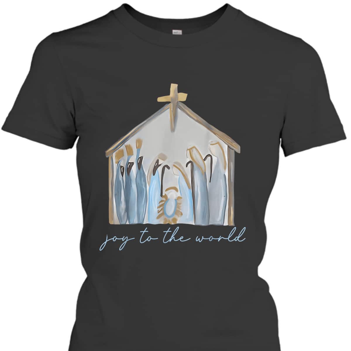Nativity Christmas Christian Jesus Joy The World Faith T-Shirt Nativity Christmas Christian Jesus Joy The World Faith T-Shirt