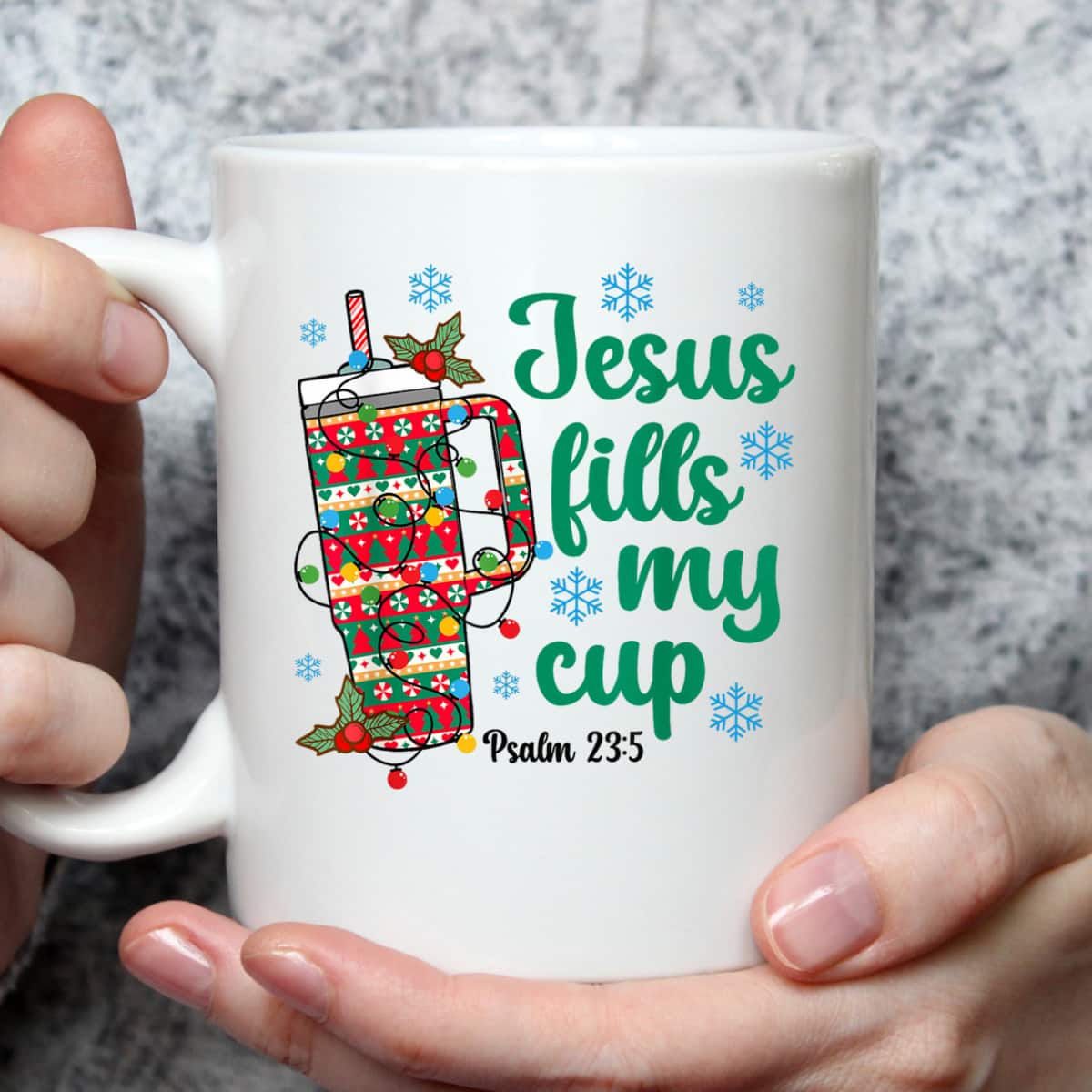Jesus Fills My Drink Cup Christian Bible Verse Christmas T-Shirt Jesus Fills My Drink Cup Christian Bible Verse Christmas T-Shirt