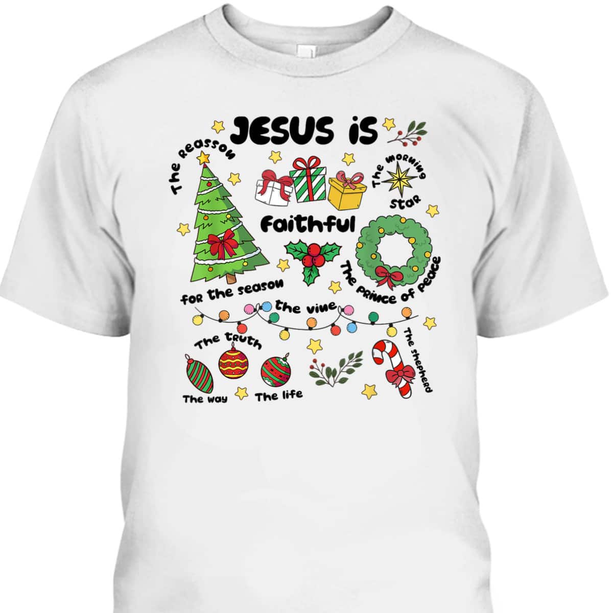 Jesus The Reason For The Season Christmas Xmas Christian Holiday T-Shirt