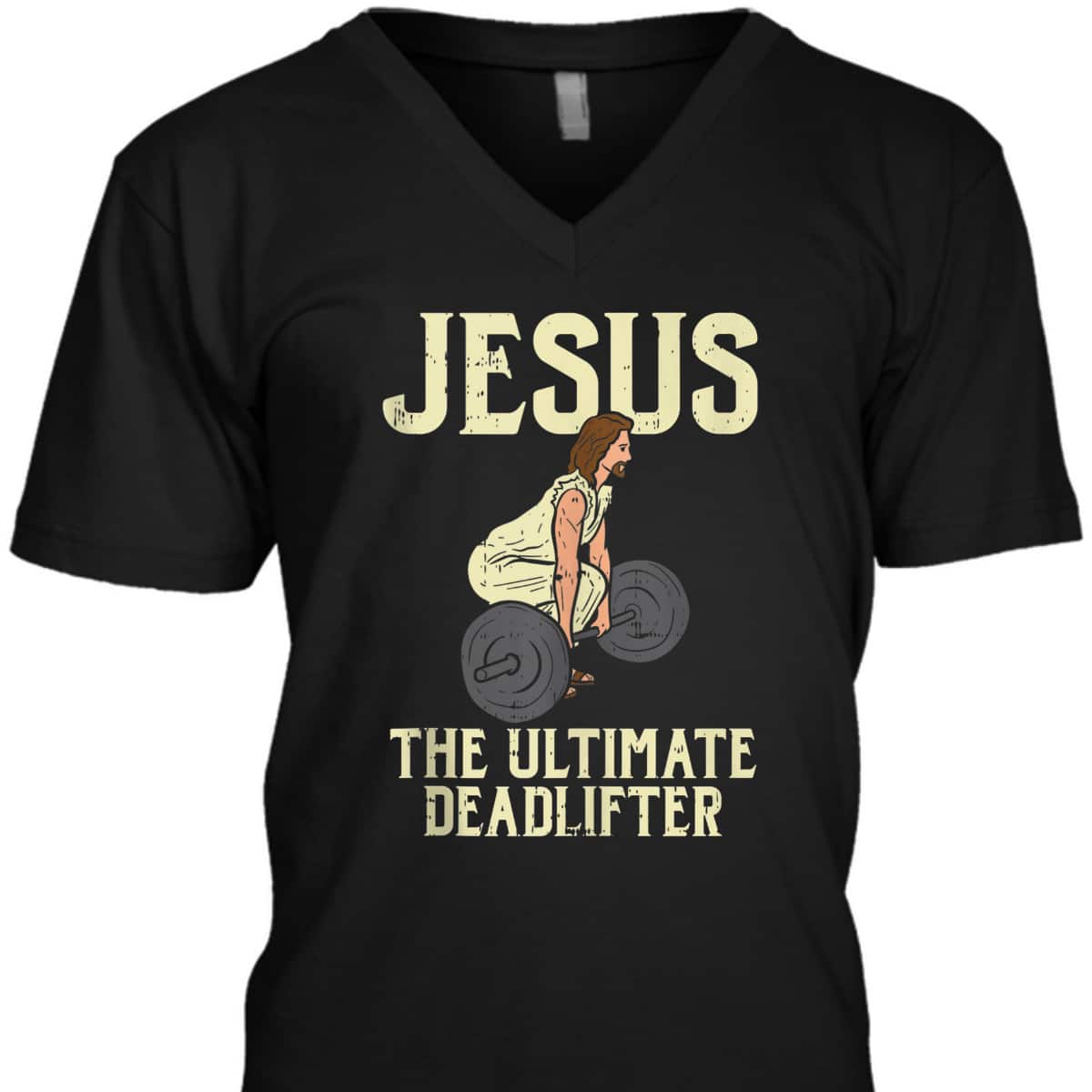 Jesus Deadlift Workout Gym Fitness Funny God Christian T-Shirt Jesus Deadlift Workout Gym Fitness Funny God Christian T-Shirt