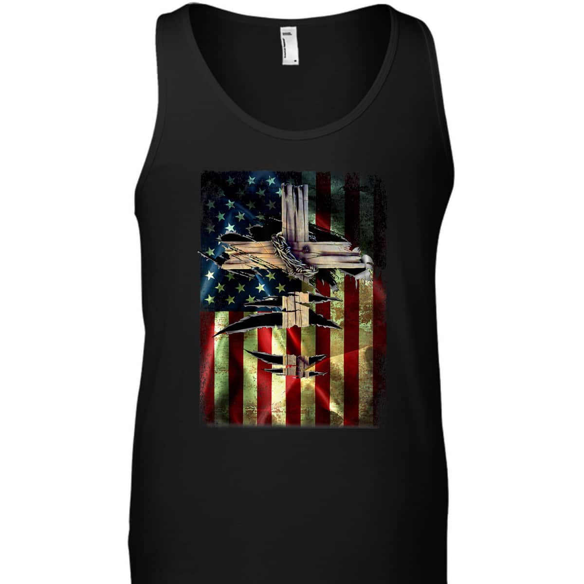 Christian Patriotic US Flag Christianity Cross T-Shirt Christian Patriotic US Flag Christianity Cross T-Shirt