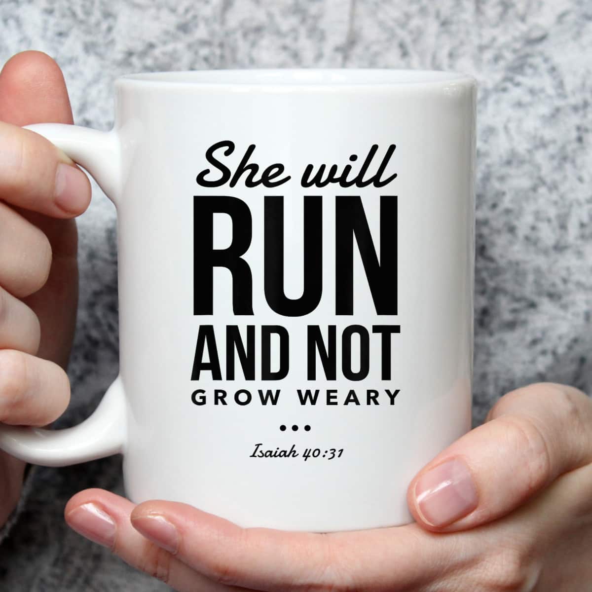 Christian Bible Verse Religious Runner She Will Run And Not Grow Weary T-Shirt Christian Bible Verse Religious Runner She Will Run And Not Grow Weary T-Shirt