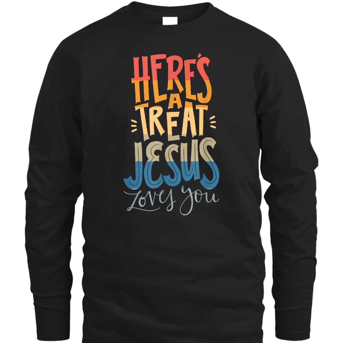 Here's A Treat Jesus Loves You Christian Halloween T-Shirt Here's A Treat Jesus Loves You Christian Halloween T-Shirt