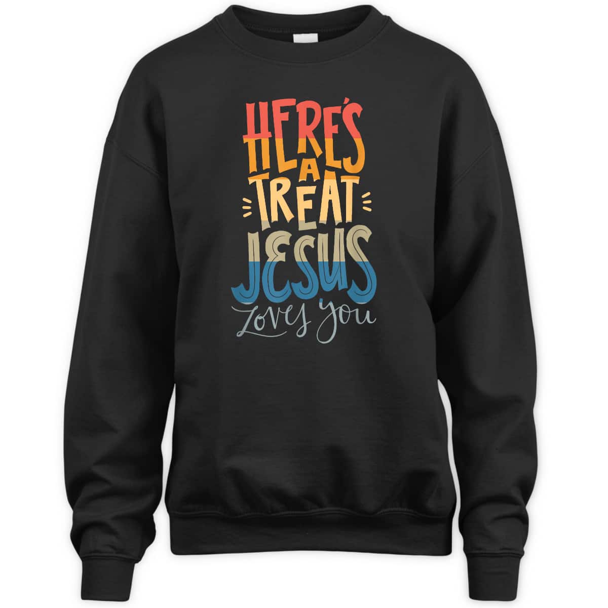 Here's A Treat Jesus Loves You Christian Halloween T-Shirt Here's A Treat Jesus Loves You Christian Halloween T-Shirt