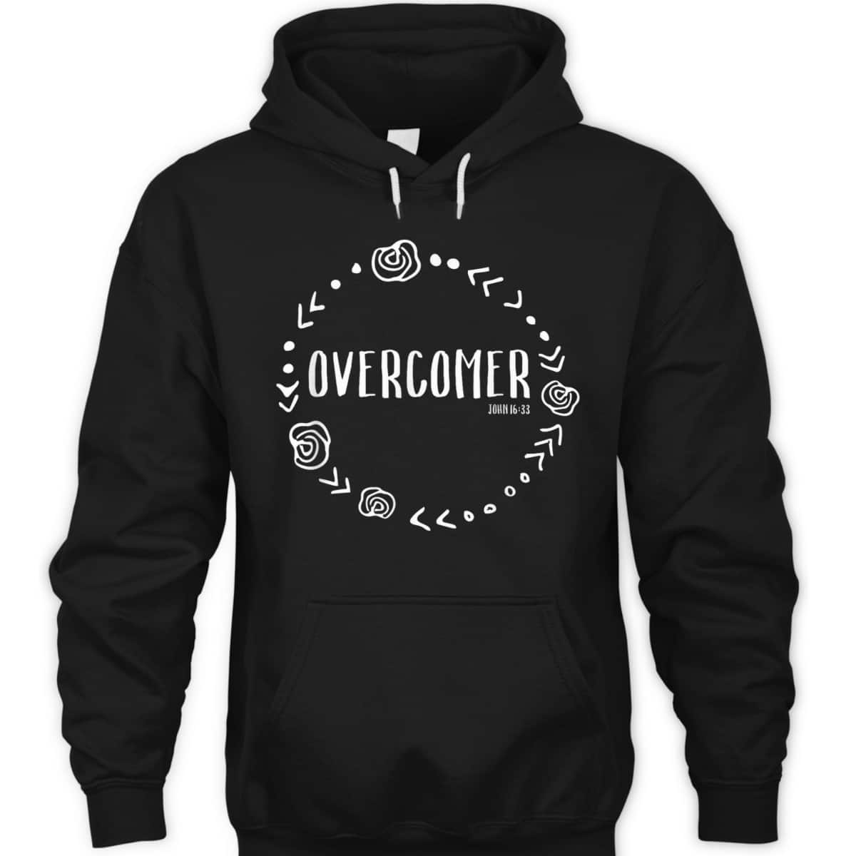 Overcomer Christian Faith John 16:33 Bible Verse Scripture T-Shirt Overcomer Christian Faith John 16:33 Bible Verse Scripture T-Shirt