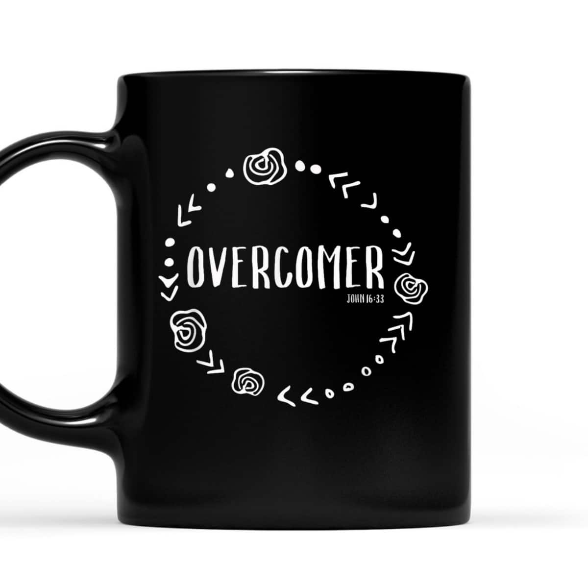Overcomer Christian Faith John 16:33 Bible Verse Scripture T-Shirt Overcomer Christian Faith John 16:33 Bible Verse Scripture T-Shirt