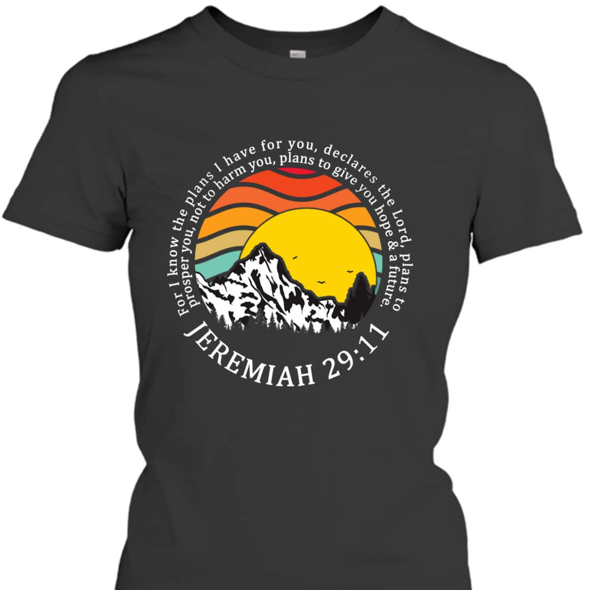 Christian For I Know The Plans I Have For You Bible Verse Jeremiah 29:11 T-Shirt Christian For I Know The Plans I Have For You Bible Verse Jeremiah 29:11 T-Shirt