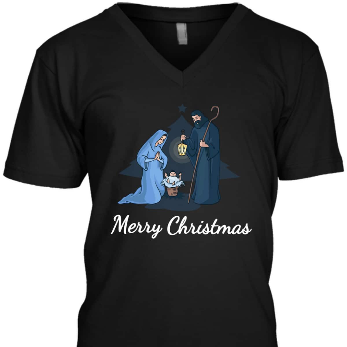 Merry Christmas And Nativity Scene Christian Faith Holiday T-Shirt Merry Christmas And Nativity Scene Christian Faith Holiday T-Shirt