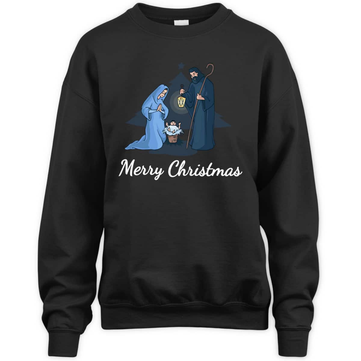 Merry Christmas And Nativity Scene Christian Faith Holiday T-Shirt Merry Christmas And Nativity Scene Christian Faith Holiday T-Shirt
