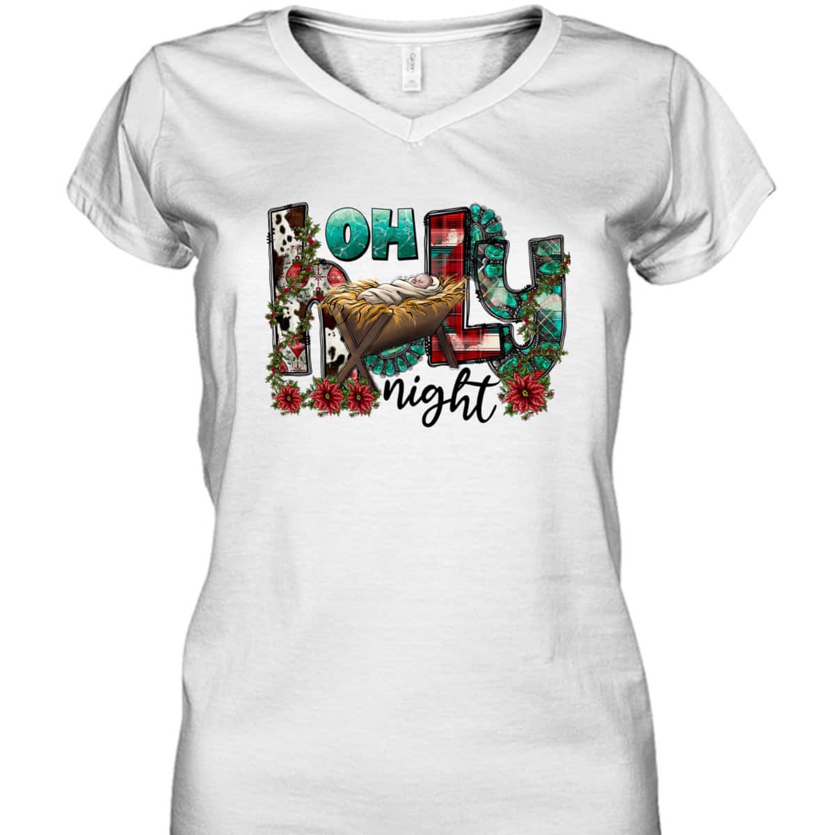 Oh Holy Night Jesus Christian Merry Christmas Xmas Vibes T-Shirt Oh Holy Night Jesus Christian Merry Christmas Xmas Vibes T-Shirt