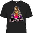 Jesus Raves Christmas EDM Music X-Mas Party Christian DJ T-Shirt Jesus Raves Christmas EDM Music X-Mas Party Christian DJ T-Shirt
