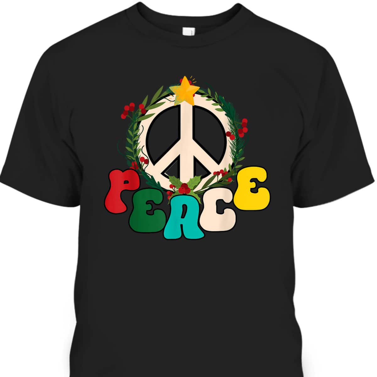 Christmas Peace Sign Peace Christmas T-Shirt