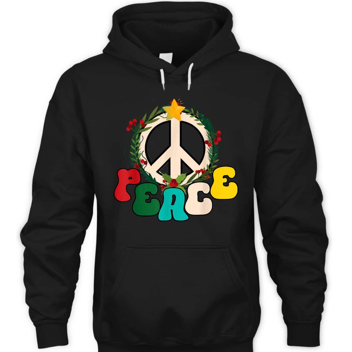 Christmas Peace Sign Peace Christmas T-Shirt Christmas Peace Sign Peace Christmas T-Shirt
