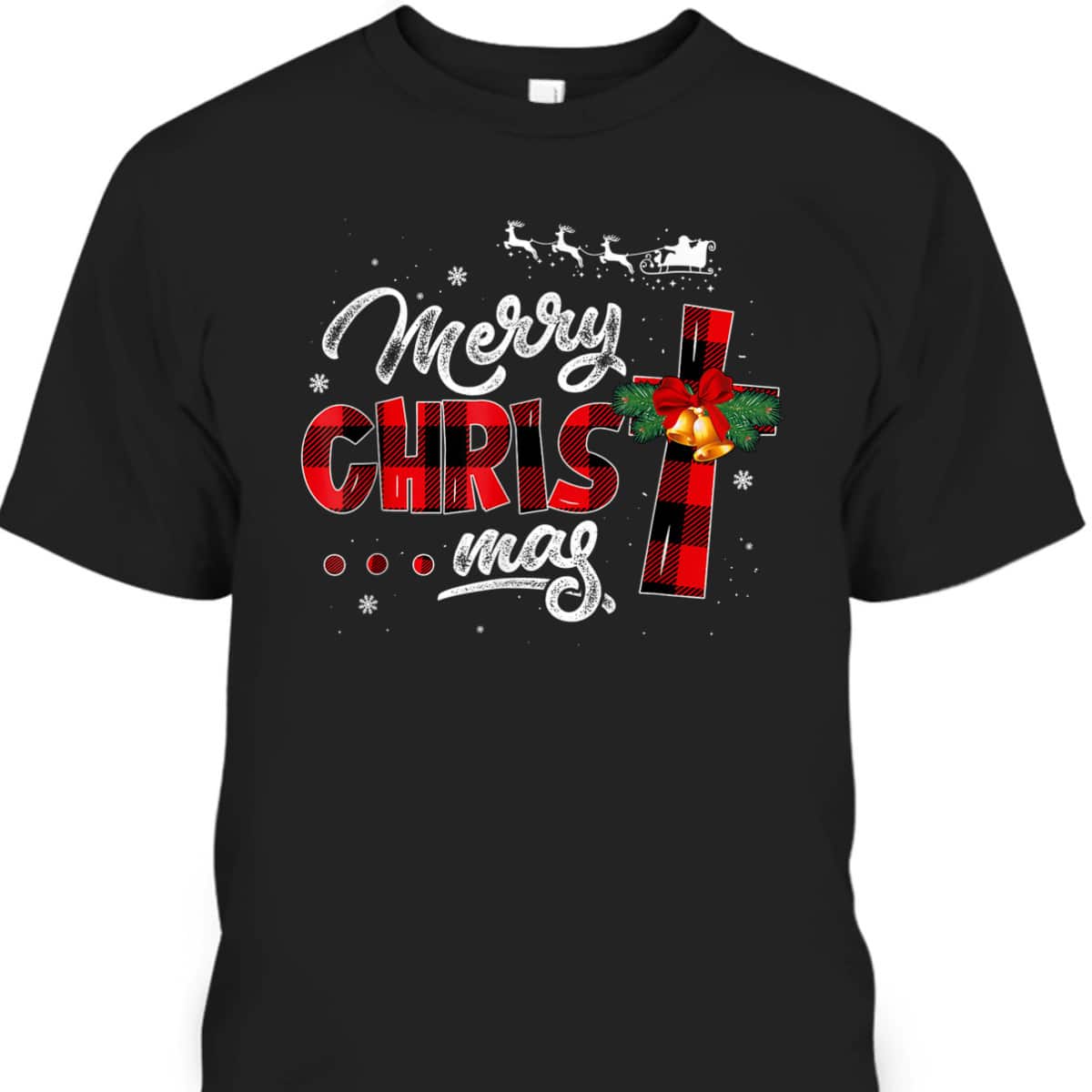 Merry Christmas Christians Buffalo Red Plaid Pajamas T-Shirt