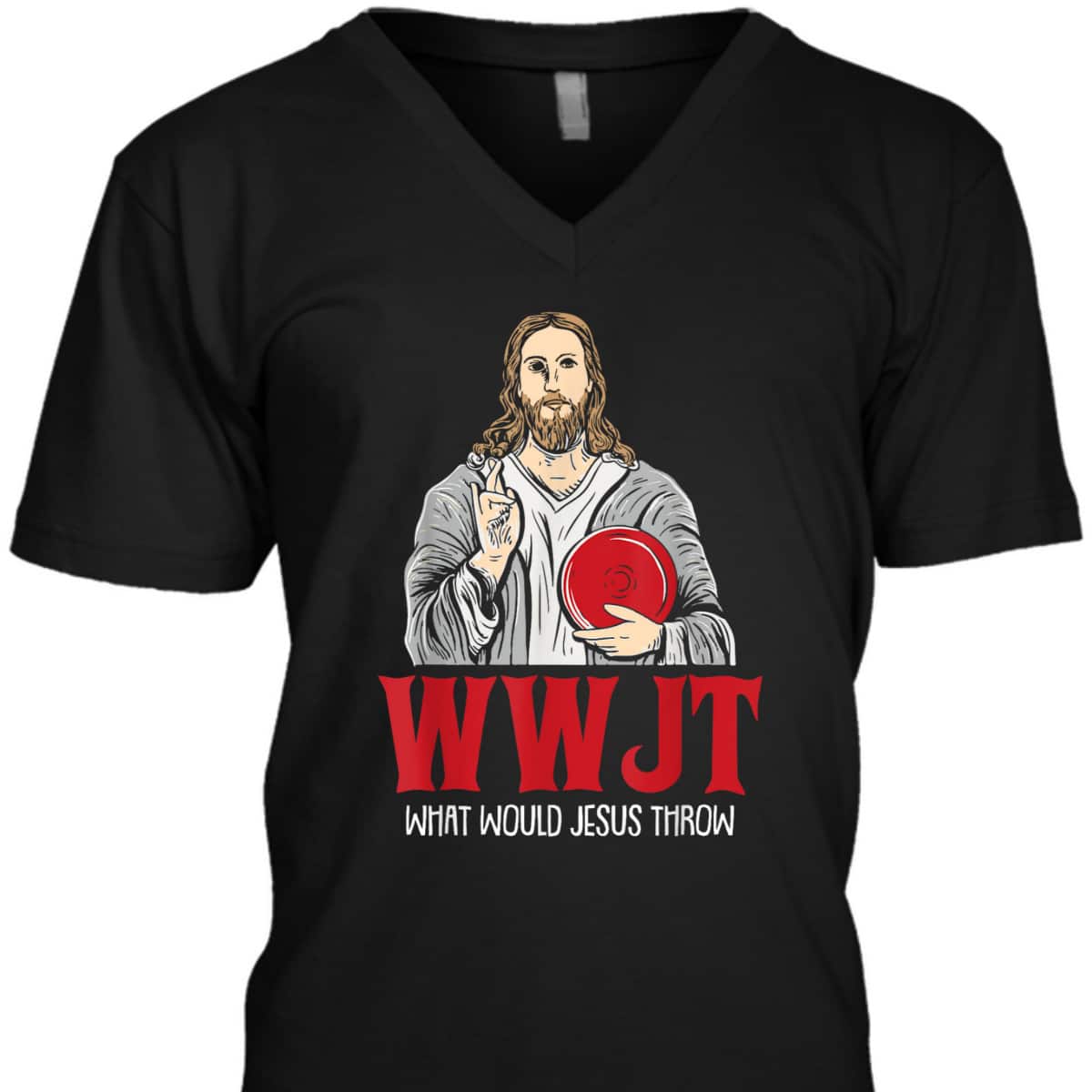 What Would Jesus Throw WWJT Disc Golf Funny Christian T-Shirt What Would Jesus Throw WWJT Disc Golf Funny Christian T-Shirt