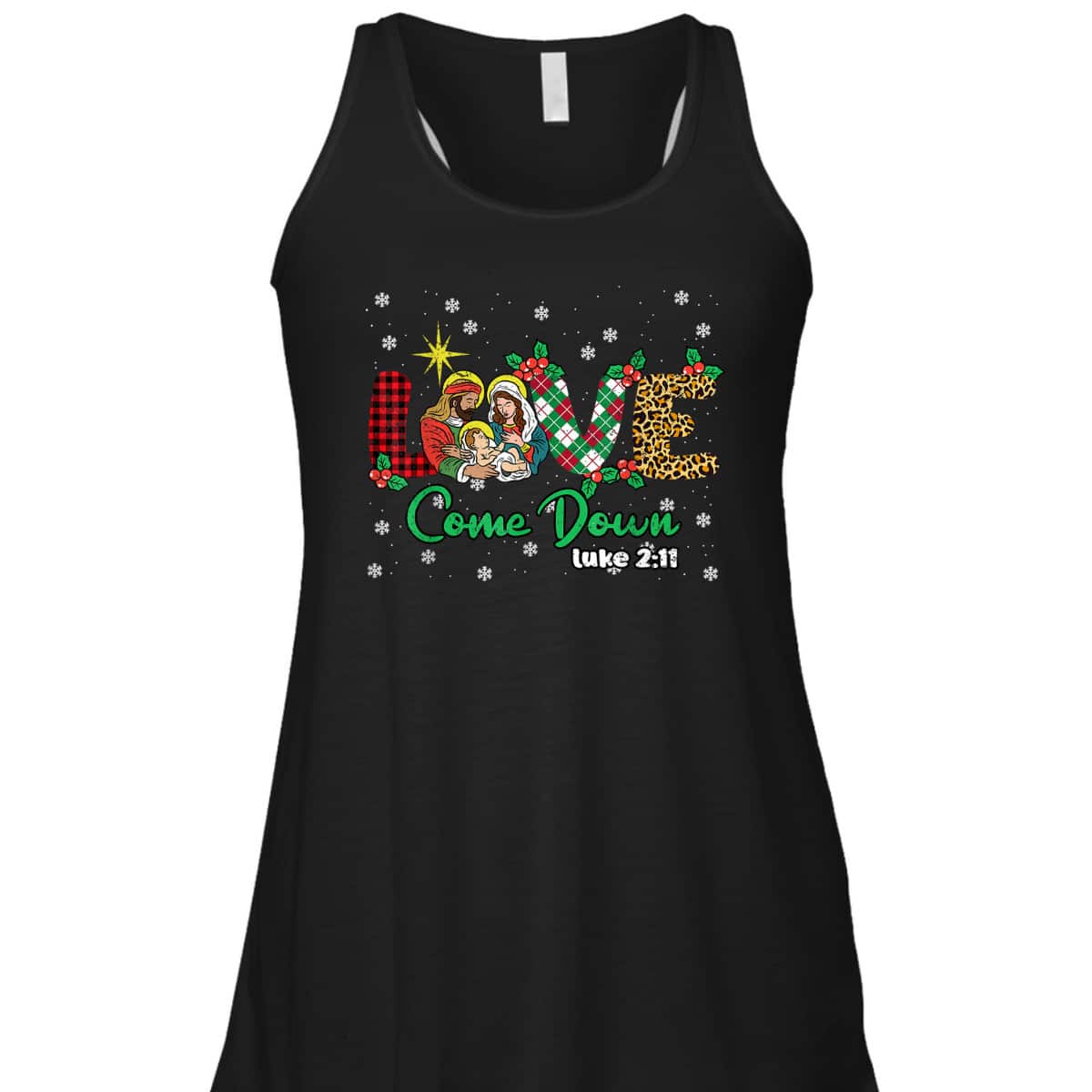 Love Christmas Pajama Plaid Leopard Christian Bible Verse T-Shirt Love Christmas Pajama Plaid Leopard Christian Bible Verse T-Shirt