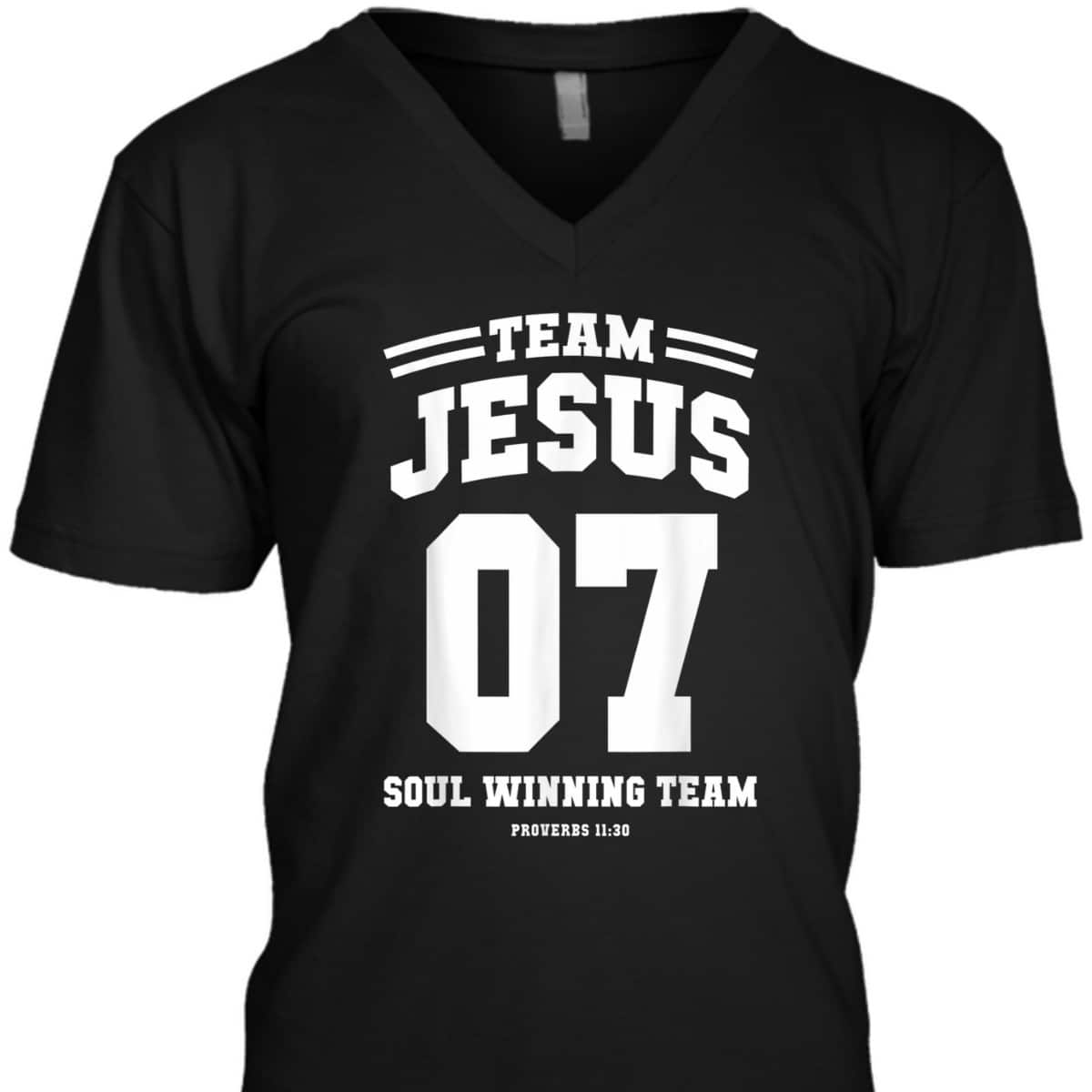 Christian T-Shirt Team Jesus 7 Soul Winning Team Christmas Christian T-Shirt Team Jesus 7 Soul Winning Team Christmas