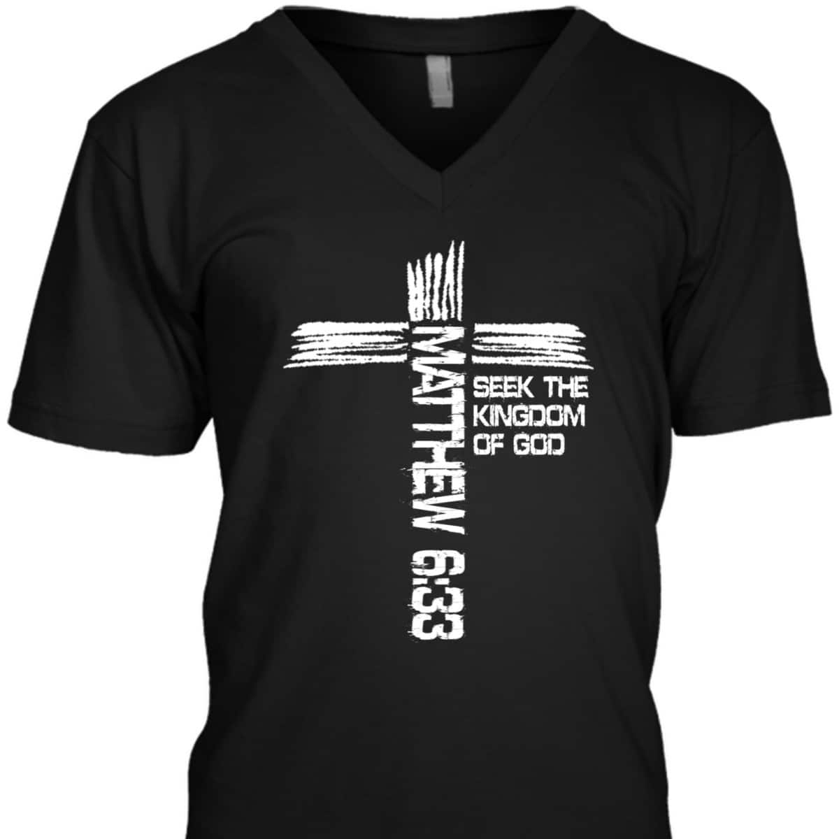 Matthew 633 Christian Bible Verse And Cross T-Shirt Matthew 633 Christian Bible Verse And Cross T-Shirt